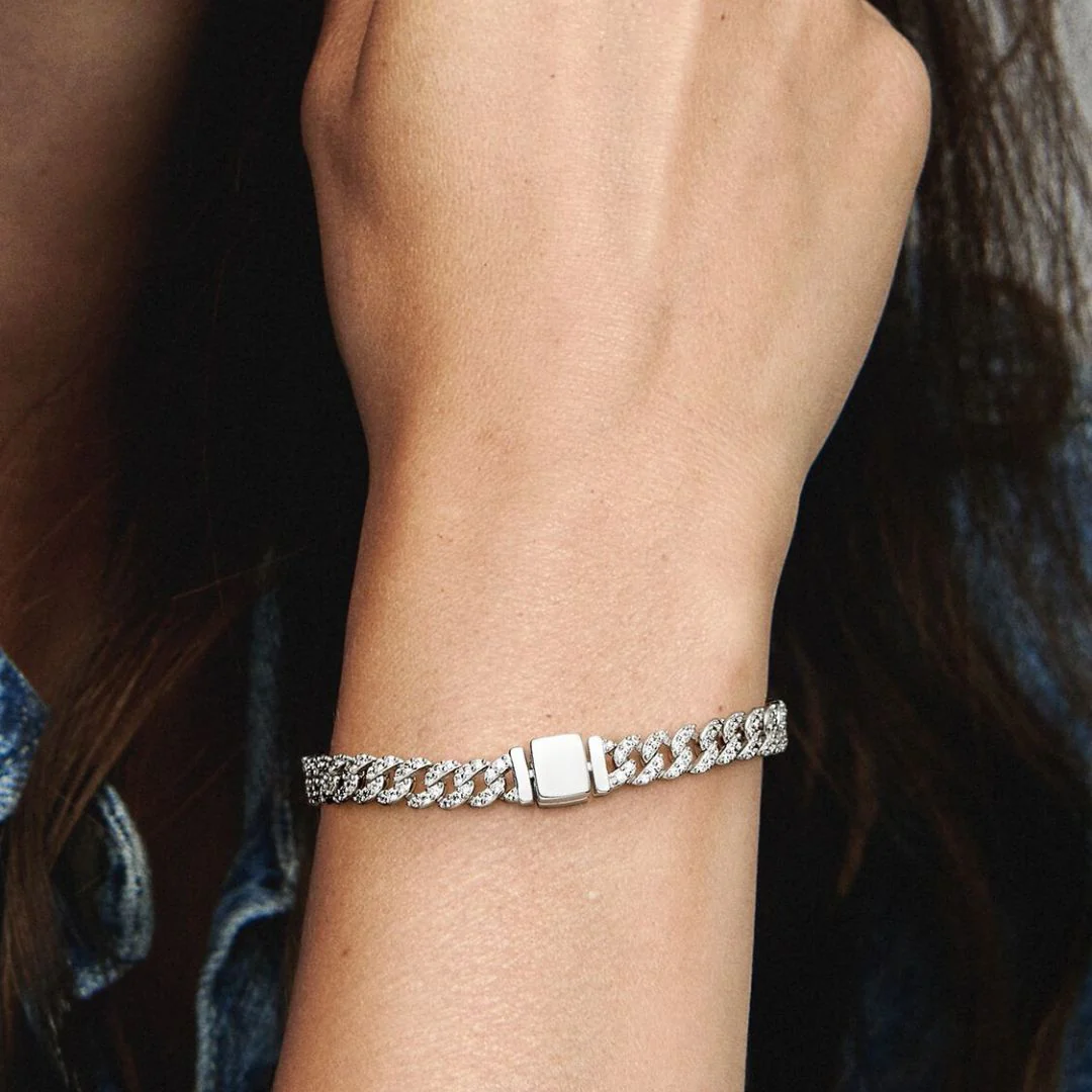 Pave Cuban Bracelet | Gold - Image 7