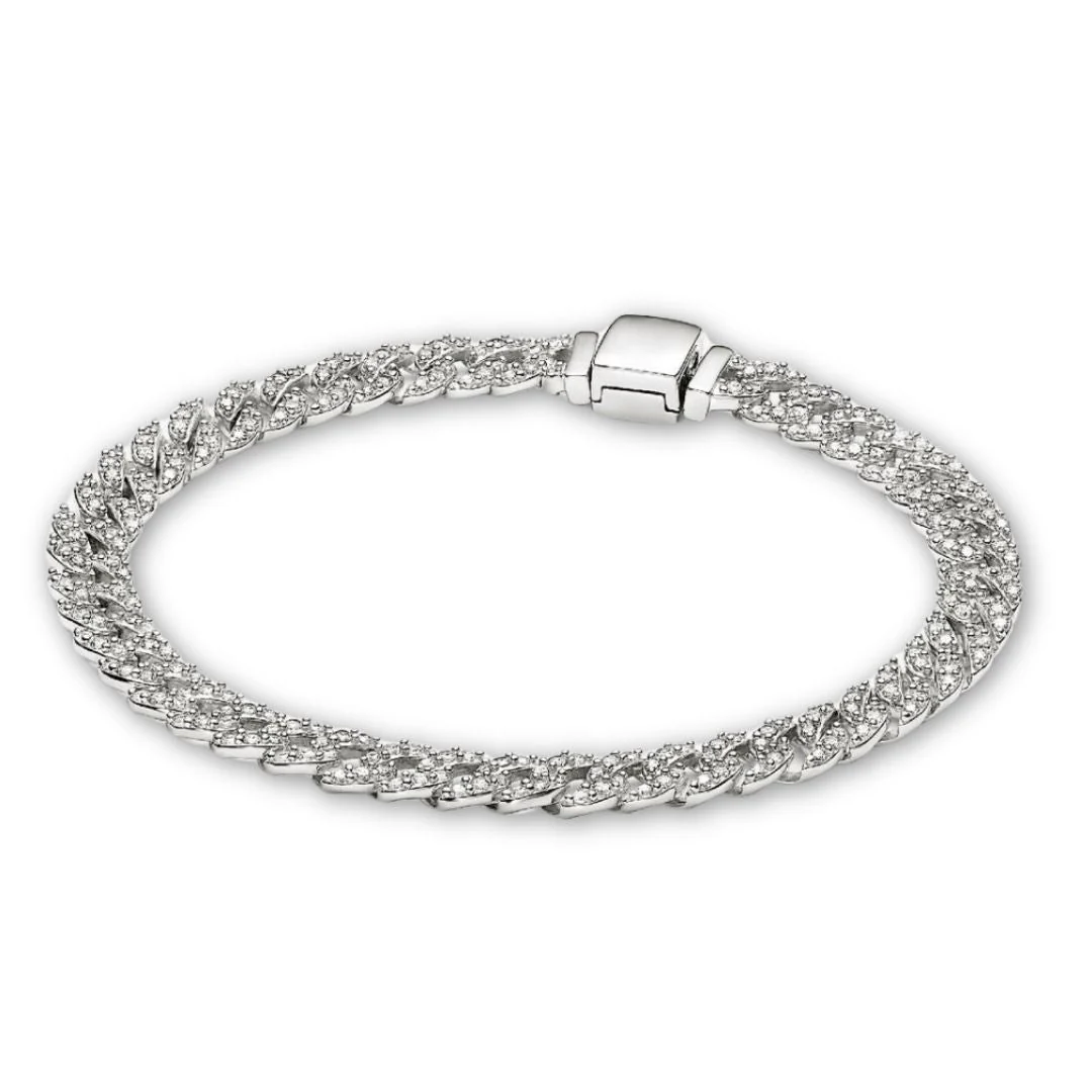 Pave Cuban Bracelet | Gold - Image 2
