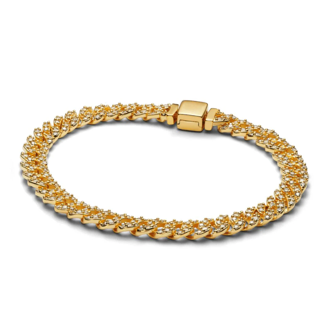 Pave Cuban Bracelet | White Gold - Image 3