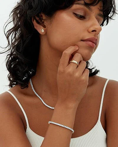 Tennis bracelet | White Gold - Image 4