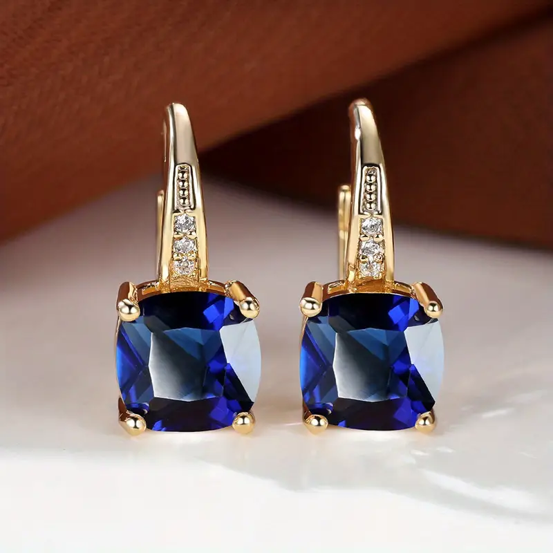 Mystic Stone Hoop Earrings | Gold - Image 5