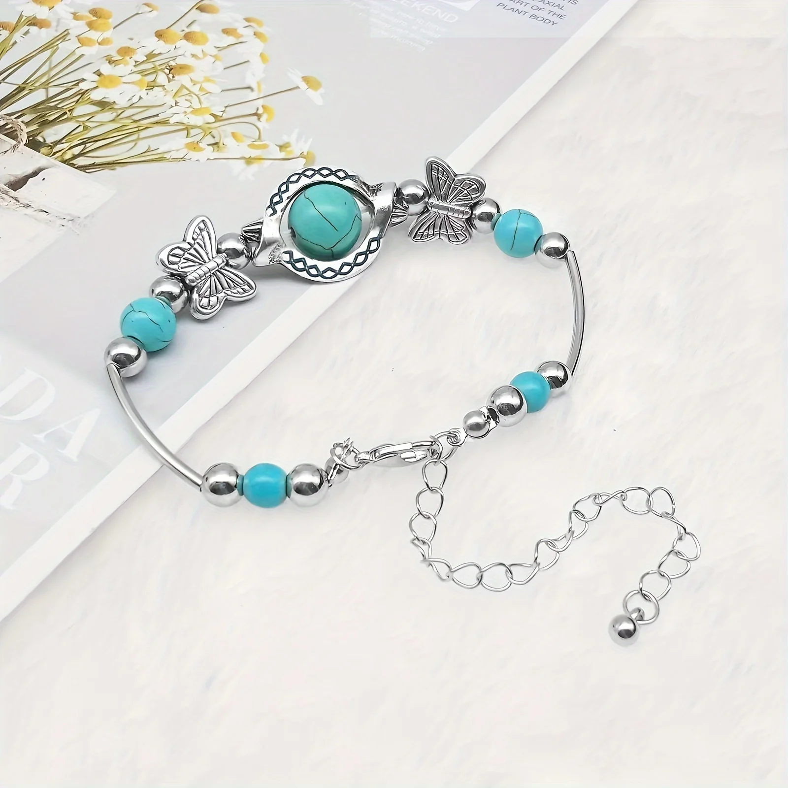 Oasis Butterfly Drift Bracelet | White Gold - Image 6