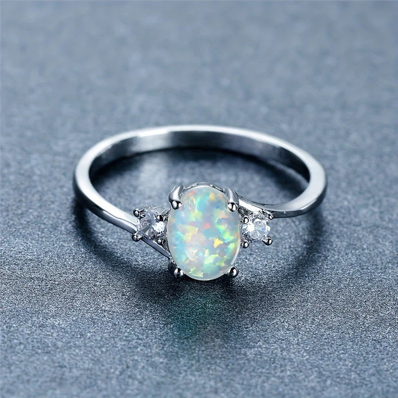 Opal Embrace Ring | White Gold - Image 2