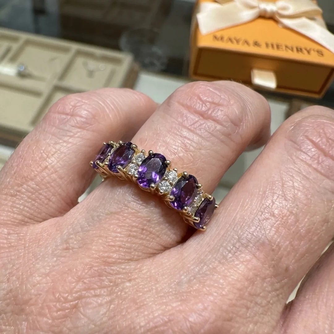 Orlina Violet Crest Ring | Rose Gold - Image 2