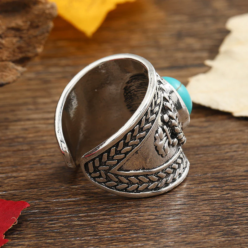 Ravik Stone Open Ring | White Gold - Image 3