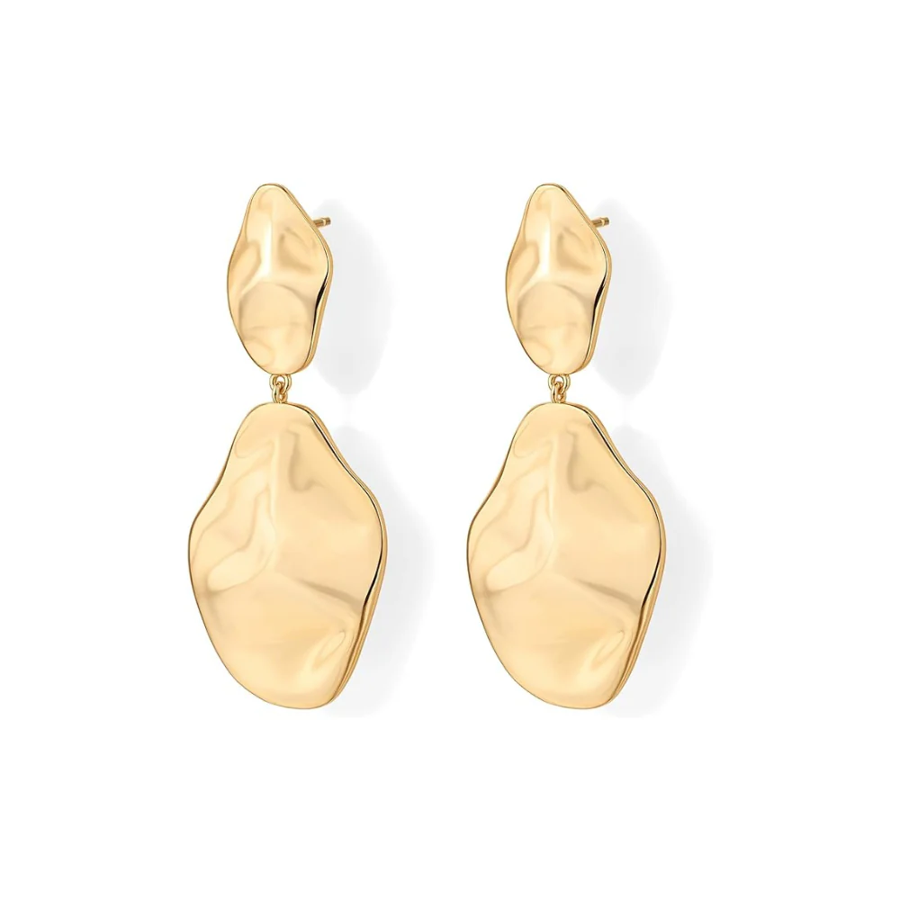 Ripple Wave Earrings | Gold - Image 2