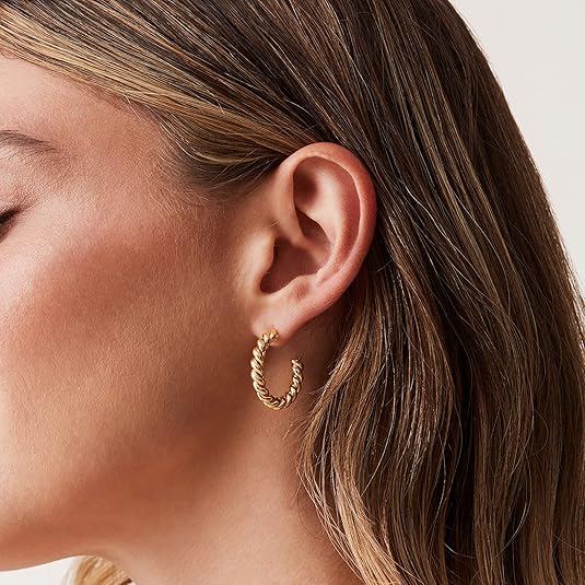 Rope Twist Hoops | Gold - Image 2