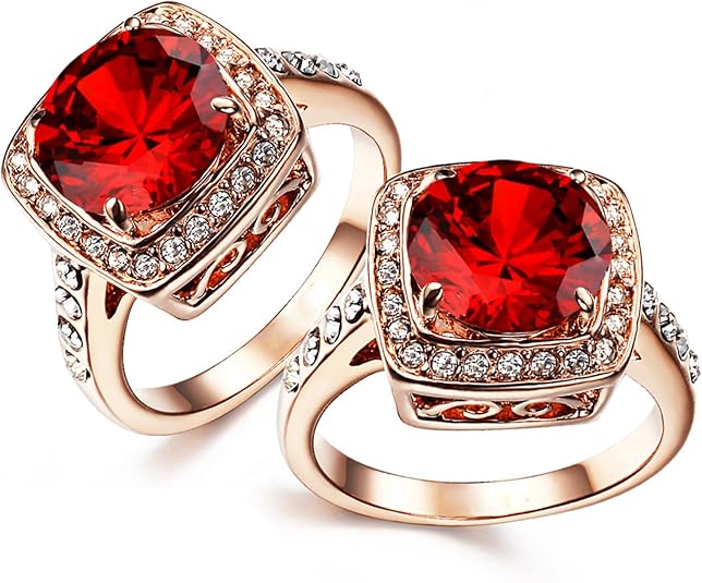Ruby Halo Statement Ring | Rose Gold - Image 4