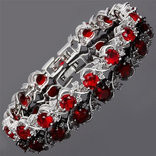 Ruby Vine Tennis Bracelet | White Gold - Image 2