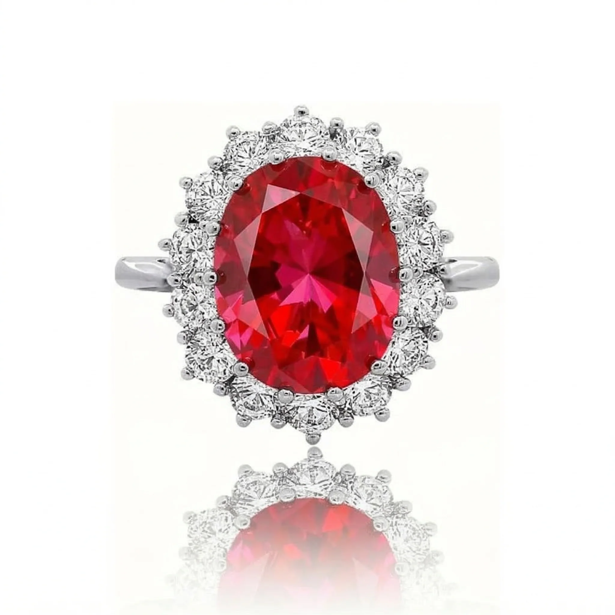 Scarlet Crown Ruby Ring | White Gold - Image 2