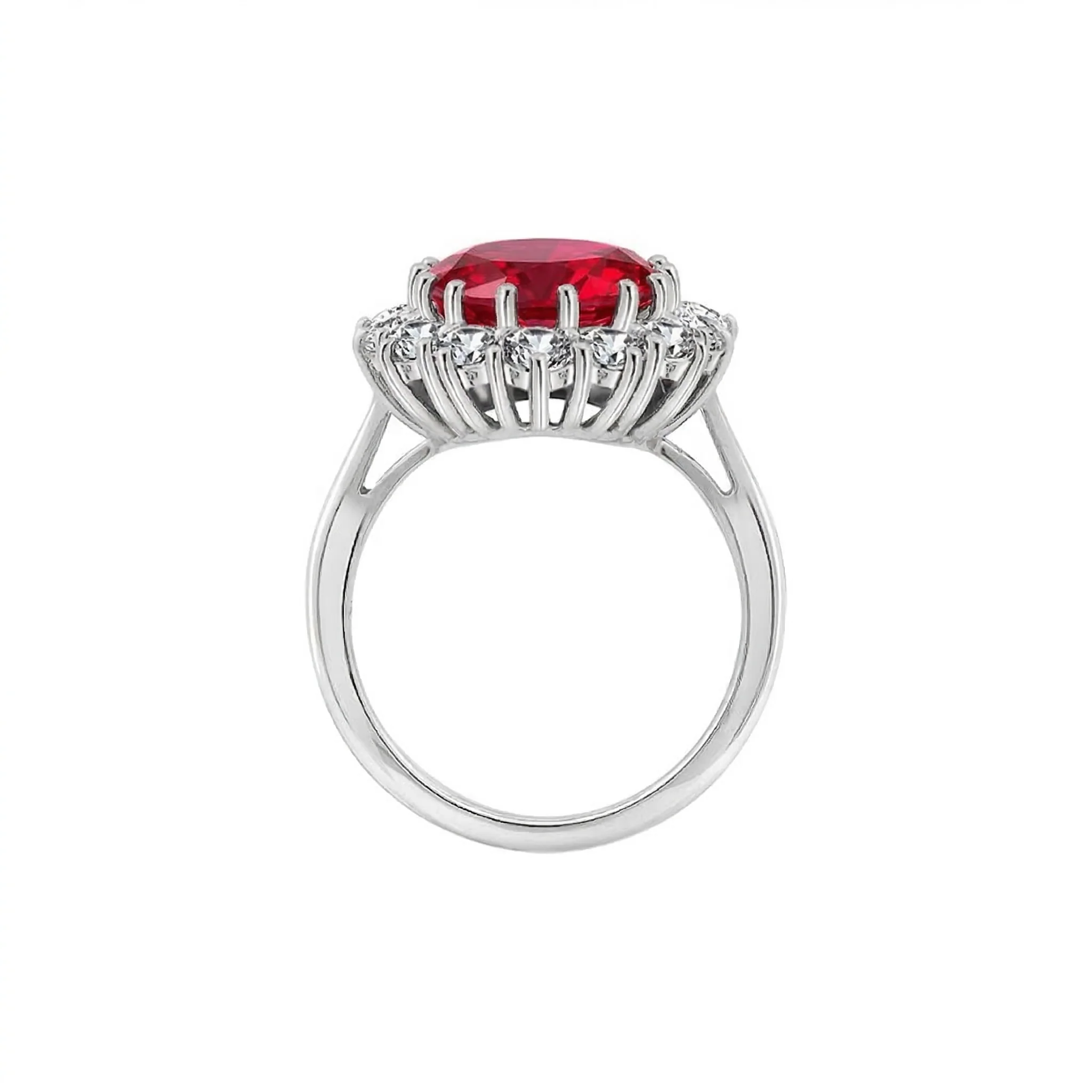 Scarlet Crown Ruby Ring | White Gold - Image 3