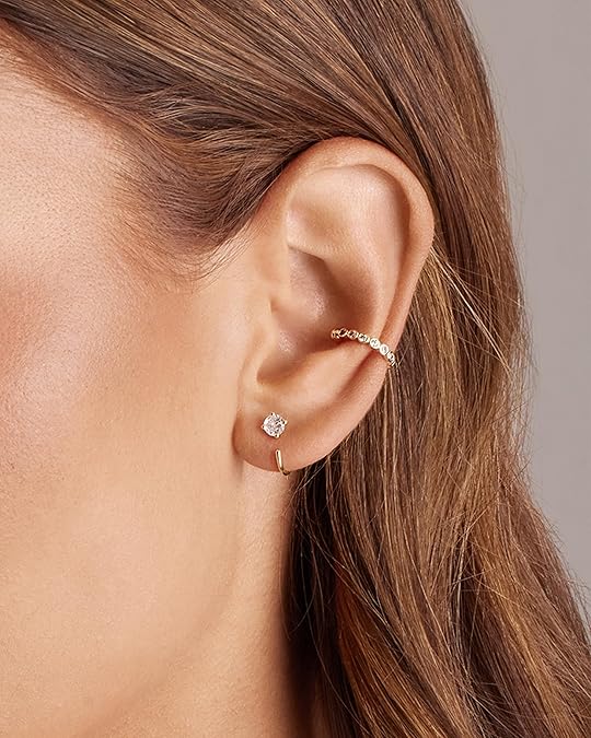 Spark Tip Hoops | Gold - Image 2