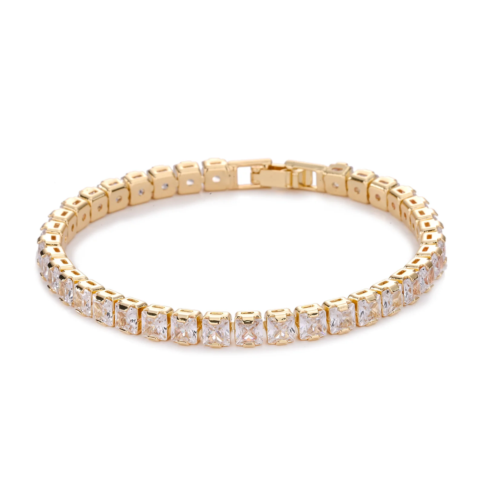 Square Tennis Bracelet | Gold - Image 2
