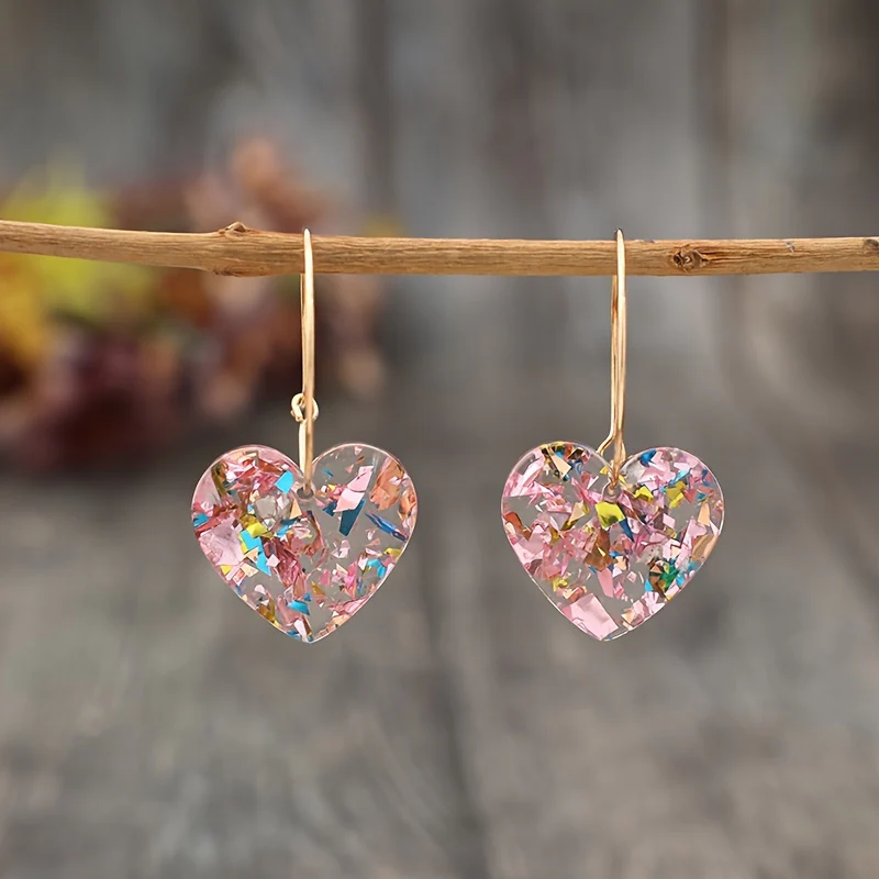 Sugarplum Heart Drop Earrings | Gold - Image 4