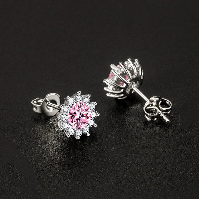 Sunlit Muse Earrings Pink | White Gold - Image 2