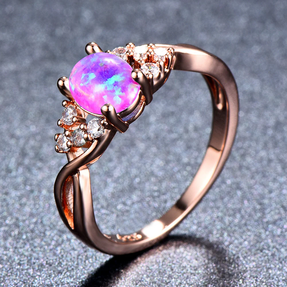 Sylva Moonhart White Ring | Rose Gold - Image 2