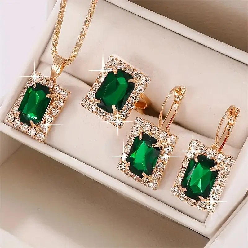 Sylvara Greenveil Jewelry Set | White Gold - Image 3