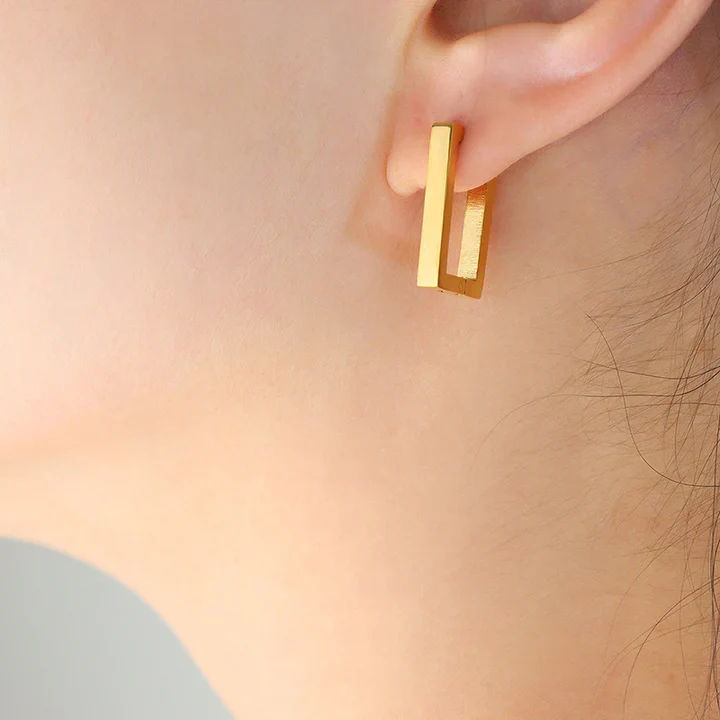 Terrafin Geometrica Earrings | Gold - Image 4